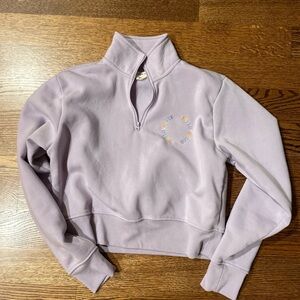 Women’s Lavender Half-Zip Fleece Pullover cropped